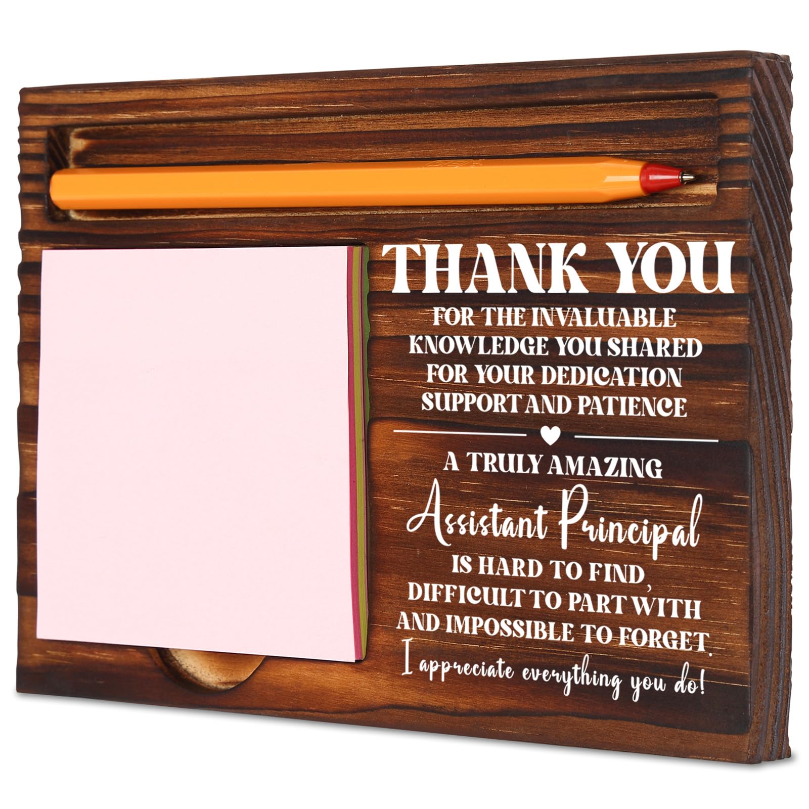 Thank You Gift for Assistant Principal, Positive Affirmations Decor Assistant Principal Appreciation Gifts, Assistant Principal Gift Ideas, Vice Principal Desk Retro Note Pad Holder XB456