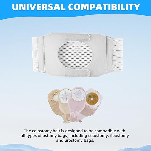 Miniatura 2 de Cinturón de soporte de ostomía, cinturón de soporte ajustable para estomía, cinturón de hernia para ostomía médica, cinturón de ileostomía