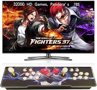 FVBADE [32000 in 1] 78S Pandora Box Retro Games Arcade Game Console with Two Separate Host for PC & Projector & TV 3D Games 1-4 Players Category Favorite List Save/Search/Hide/Pause/Delete Game