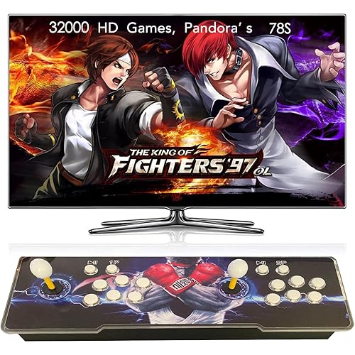 FVBADE [32000 in 1 78S Pandora Box Retro Games Arcade Game Console with Two Separate Host for PC & Projector & TV 3D Games 1-4 Players Category Favorite List Save/Search/Hide/Pause/Delete Game