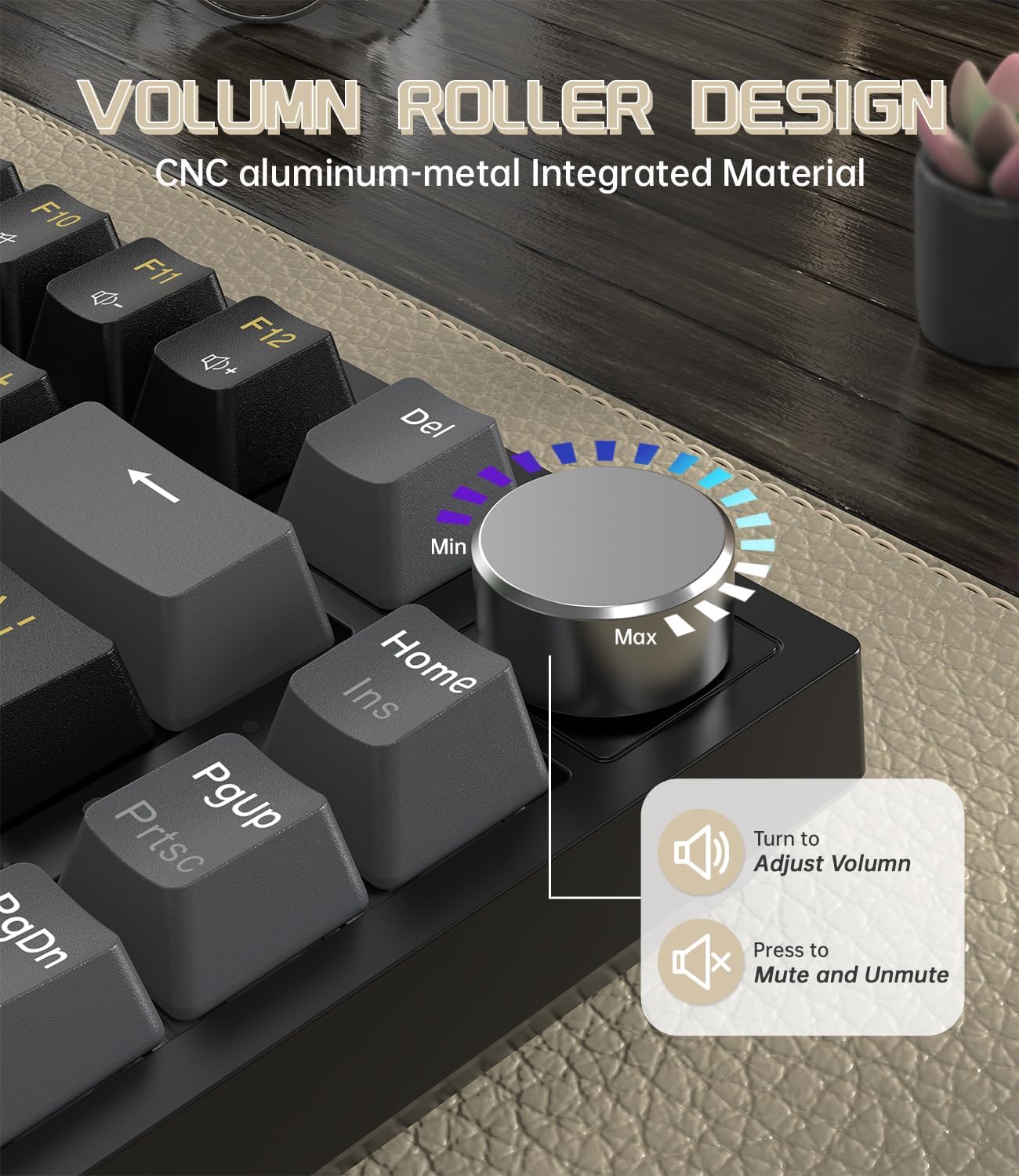 ATTACK SHARK K85 Rapid Trigger Gaming Keyboard with Coiled Cable, 82 Keys Wired Mechanical Keyboard, Magnetic Switch Actuation Point Adjustable, Gasket, PBT Keycaps, Knob, for DKS/MT/TGL/PC/Mac(Black)