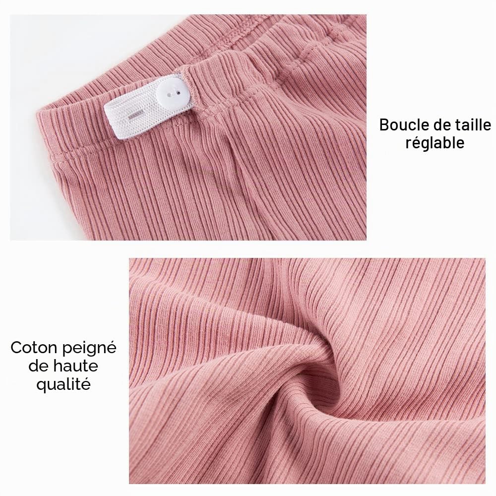 Culotte de maternité pour femme - Culotte de grossesse - Taille haute - Soutien du ventre - 3 pièces, Pâte à haricots rouges, rose, bleu brumeux, L