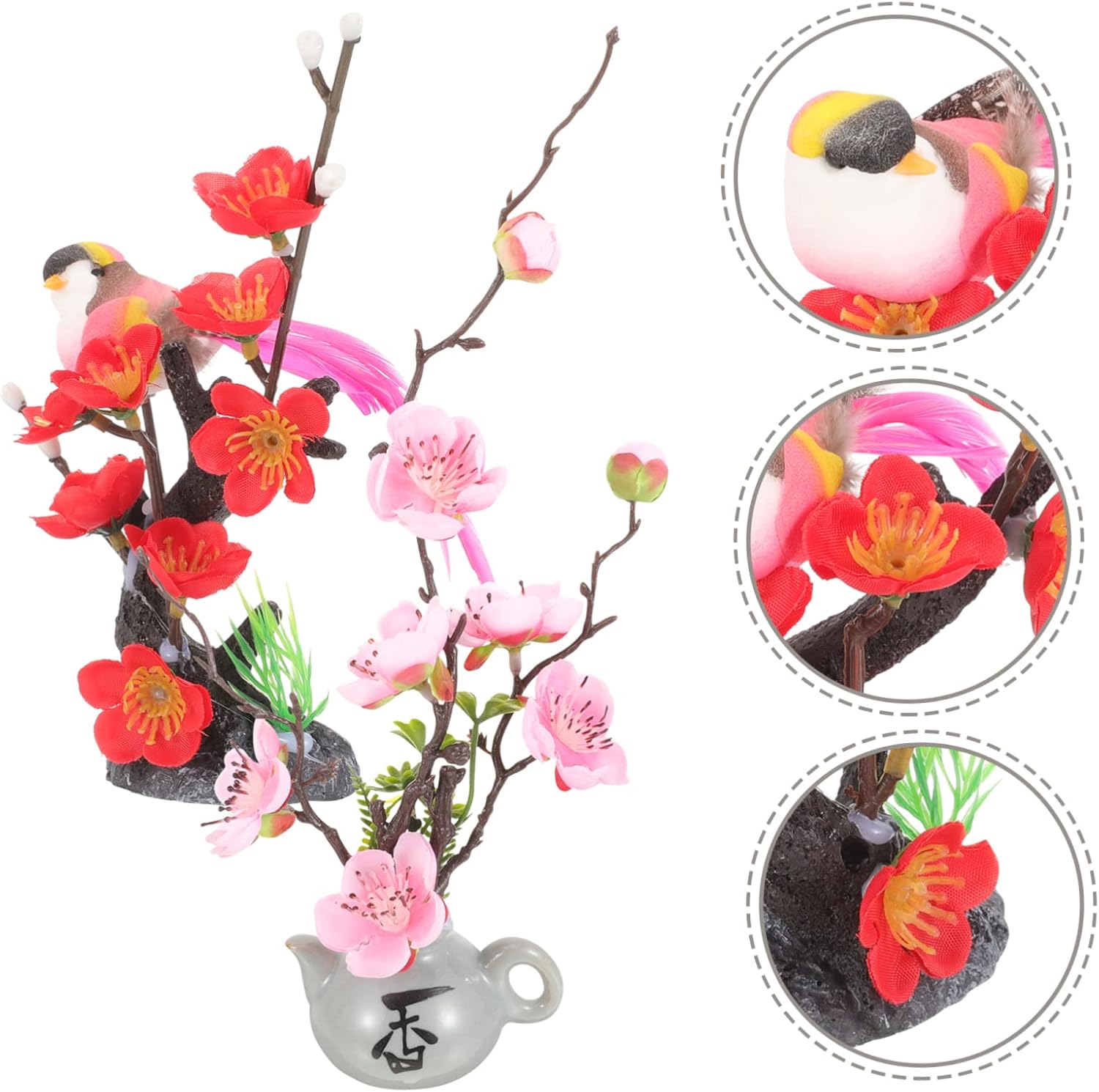 PRETYZOOM 2pcs Sushi Serving Plum Blossom Decor Table Centerpiece Japanese Sushi Dish Adornments