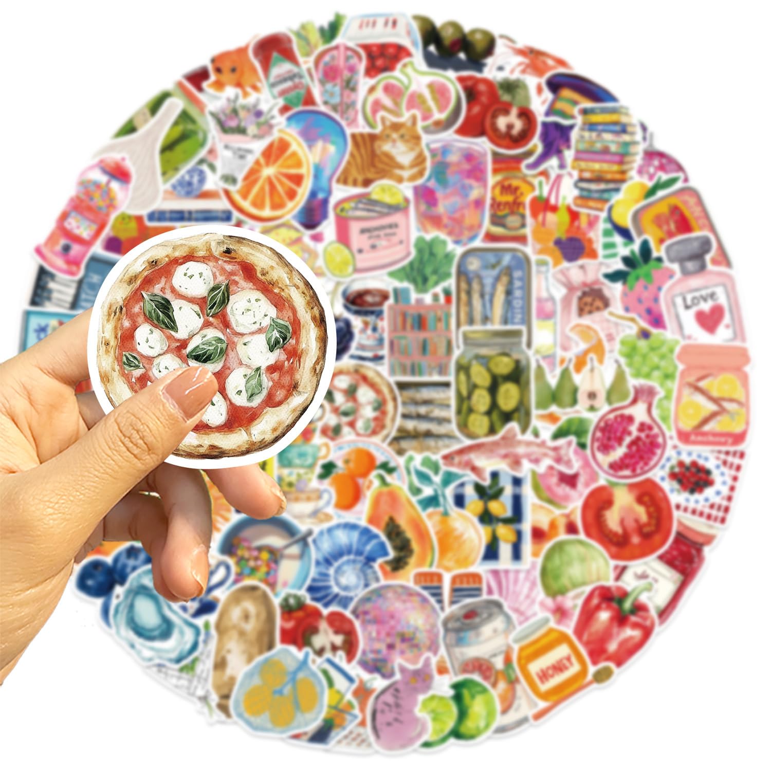 PRETTYSUNSHINE Kawaii Aufkleber 100 Stück - Wasserfest Für Laptop & Journal