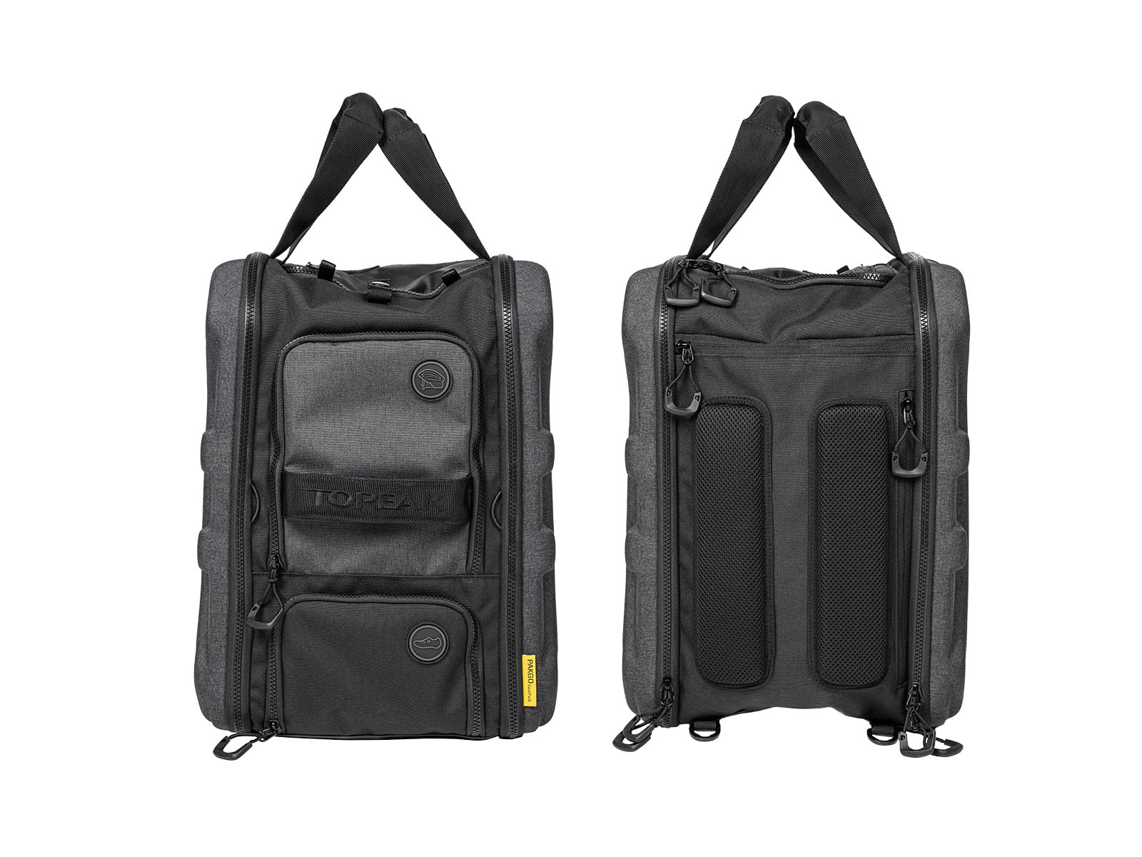 Topeak PakGo GearPack II – 38L Hard Shell Cycling Gear Bag, 3 Compartments, 6 Side Pockets, Helmet Holder, Hidden Backpack Straps, Water Drainage Holes : Sports & Outdoors