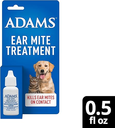 Miniatura 10 de ADAMS Tratamiento de ácaros de oído para perros y gatos de más de 12 semanas, mata los ácaros del oído al contacto, alivio para perros y gatos que