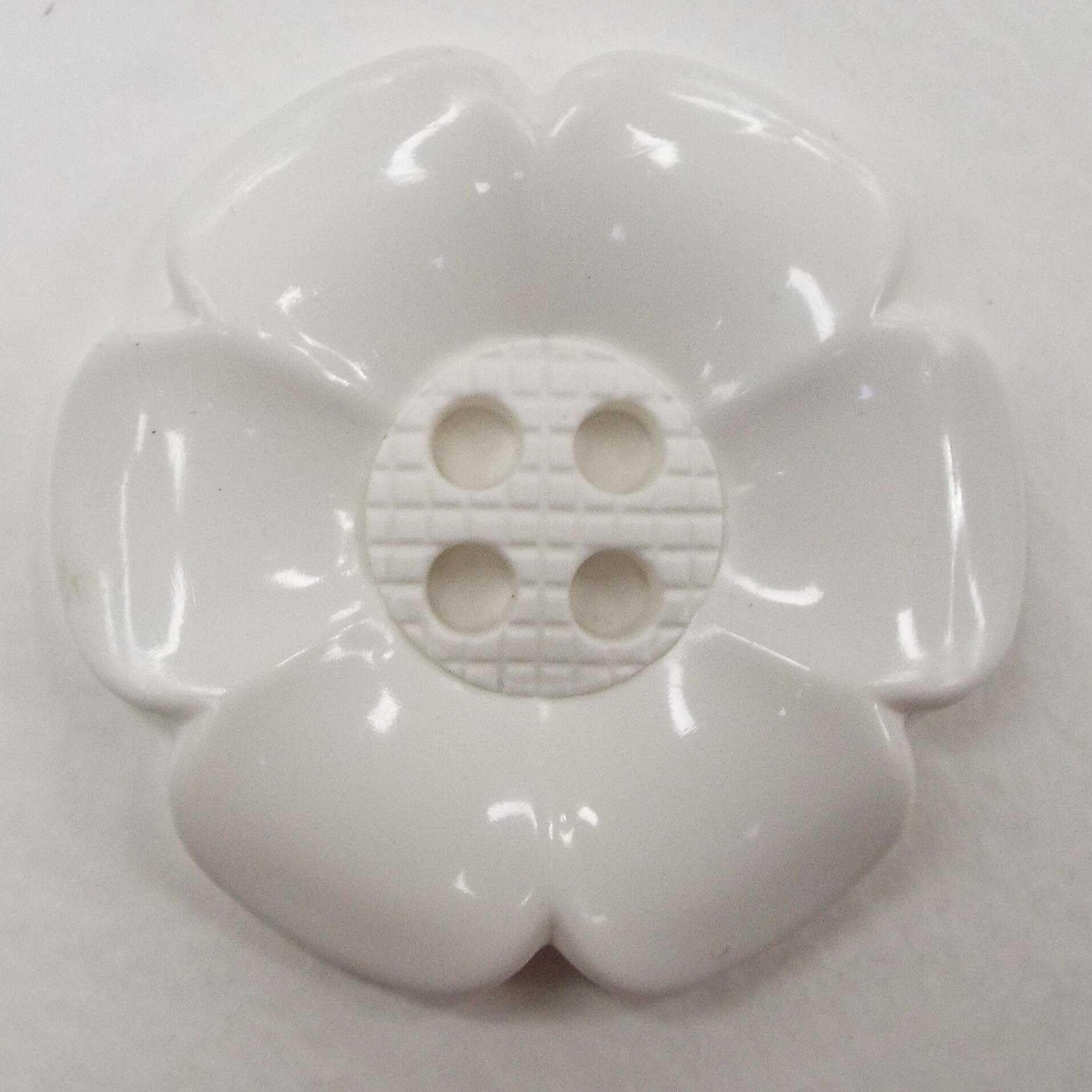 Extra Large Daisy Flower Buttons 60mm Jumbo Big Clown 16 Color Buy 2 4 Or 8 580D, White, Pack of 4
