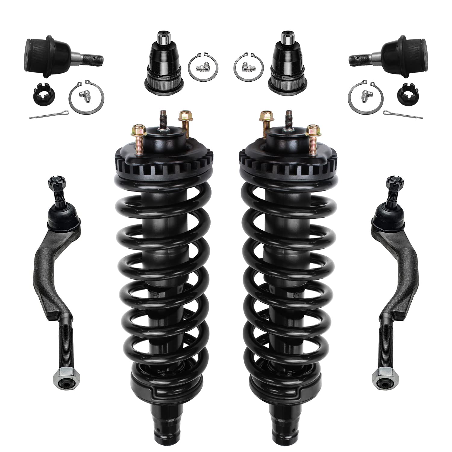 Detroit Axle - 8pc Front Suspension Kit for Chevy Trailblazer GMC Envoy