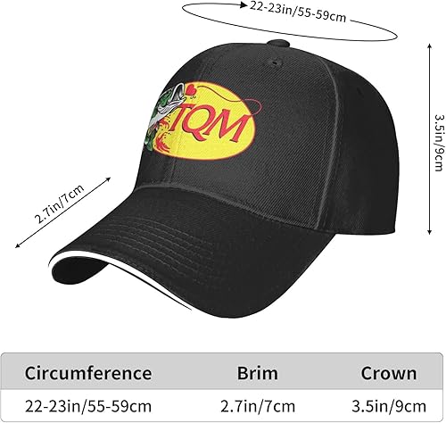 Miniatura 6 de Gorra Tqm Gorras Regida Del Pescado, Gorra De Fuerza, Gran Regalo Negro, Negro -