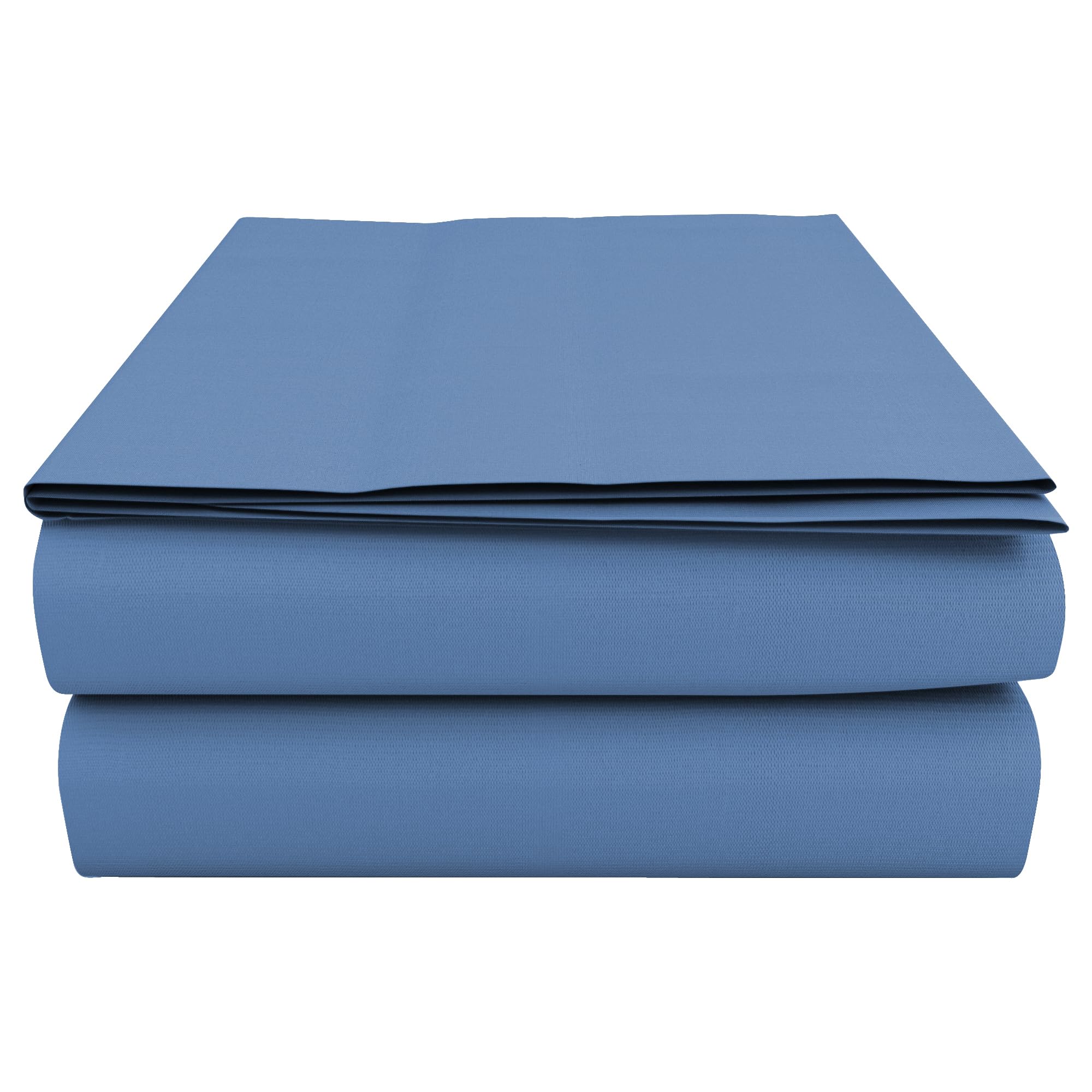 HOME ACE Mid Blue Flat Sheet King Size 254CM x 274CM, Easy Care Kingsize Flat Bed Sheets King Size Flat Sheet, Poly Cotton Kingsize Flat Sheets King Size Sheets Flat King Size Flat Sheets Cotton โ image 1