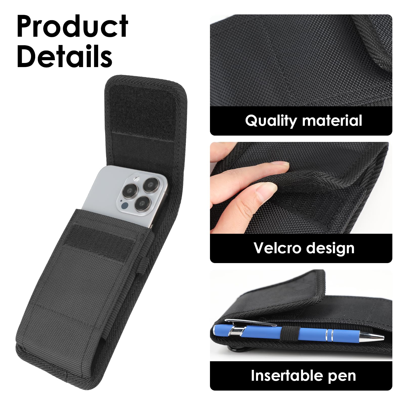 Étui Ceinture Pochette Téléphone Universel - Holster Clip Robuste Multi-usages
