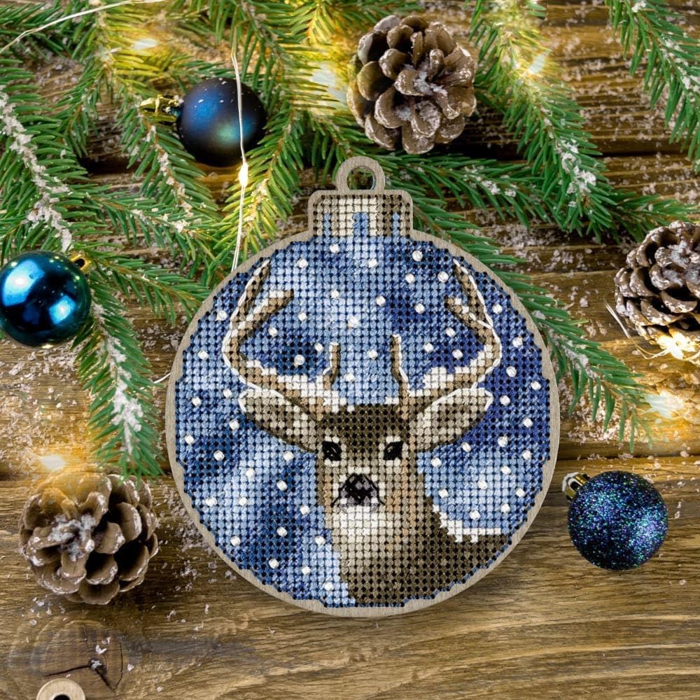 Wooden Toy Cross Stitch Kit, Craft Cross Stitch Kit on Wood, Embroidery Set on Wood