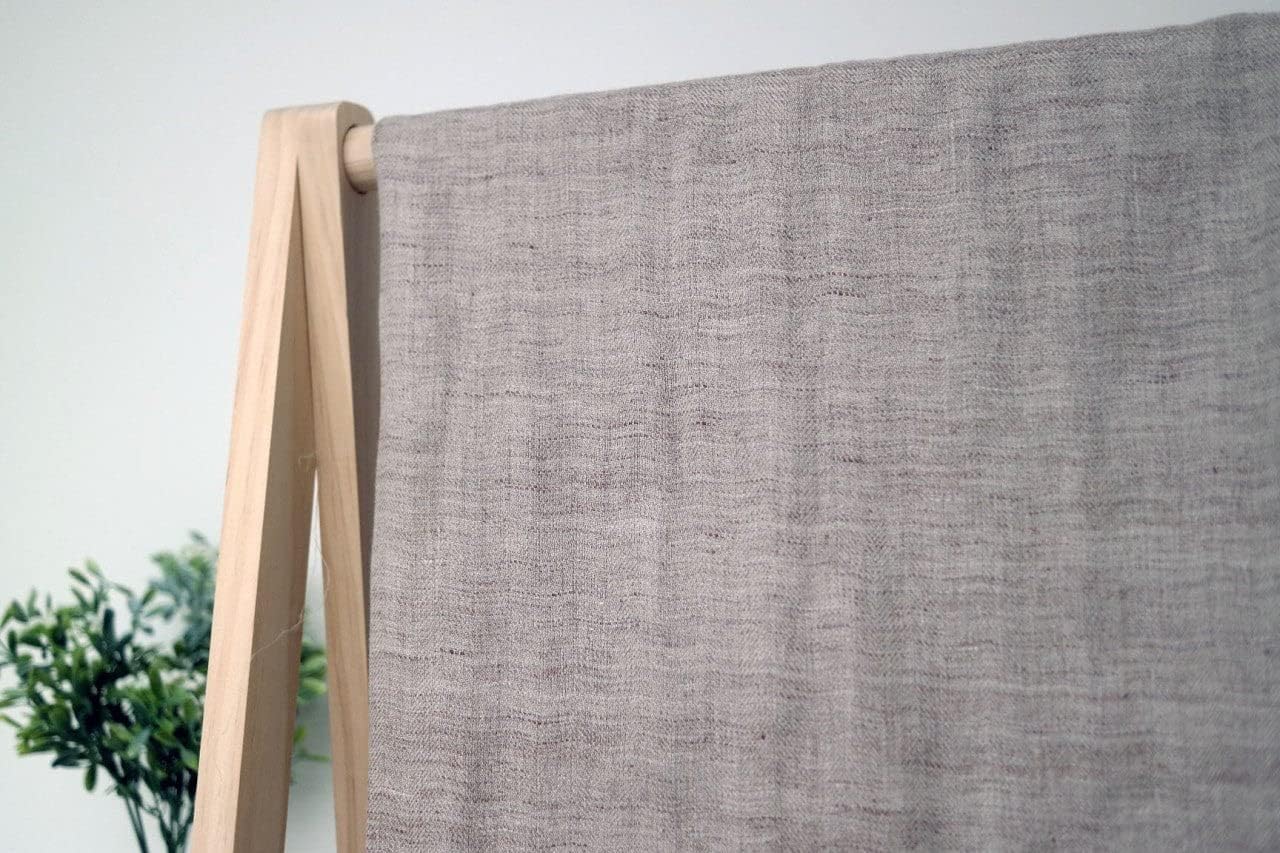 Beige Herringbone Twill Melange Fabric Linen | Versatile and Durable for Stylish Creations and Home Decor