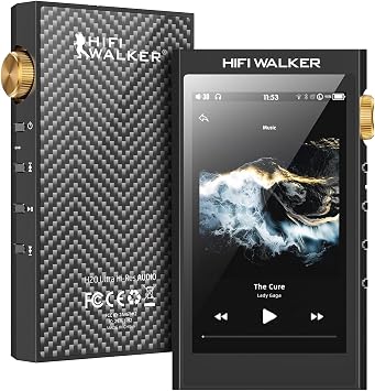 HIFI WALKER H20 Ultra HiFi MP3 Player with Bluetooth, 4.4mm Balanced & 3.5mm Output, ESS9038Q2M DAC, DSD256/32Bit 768kHz Lossless Audio Player for Audiophiles