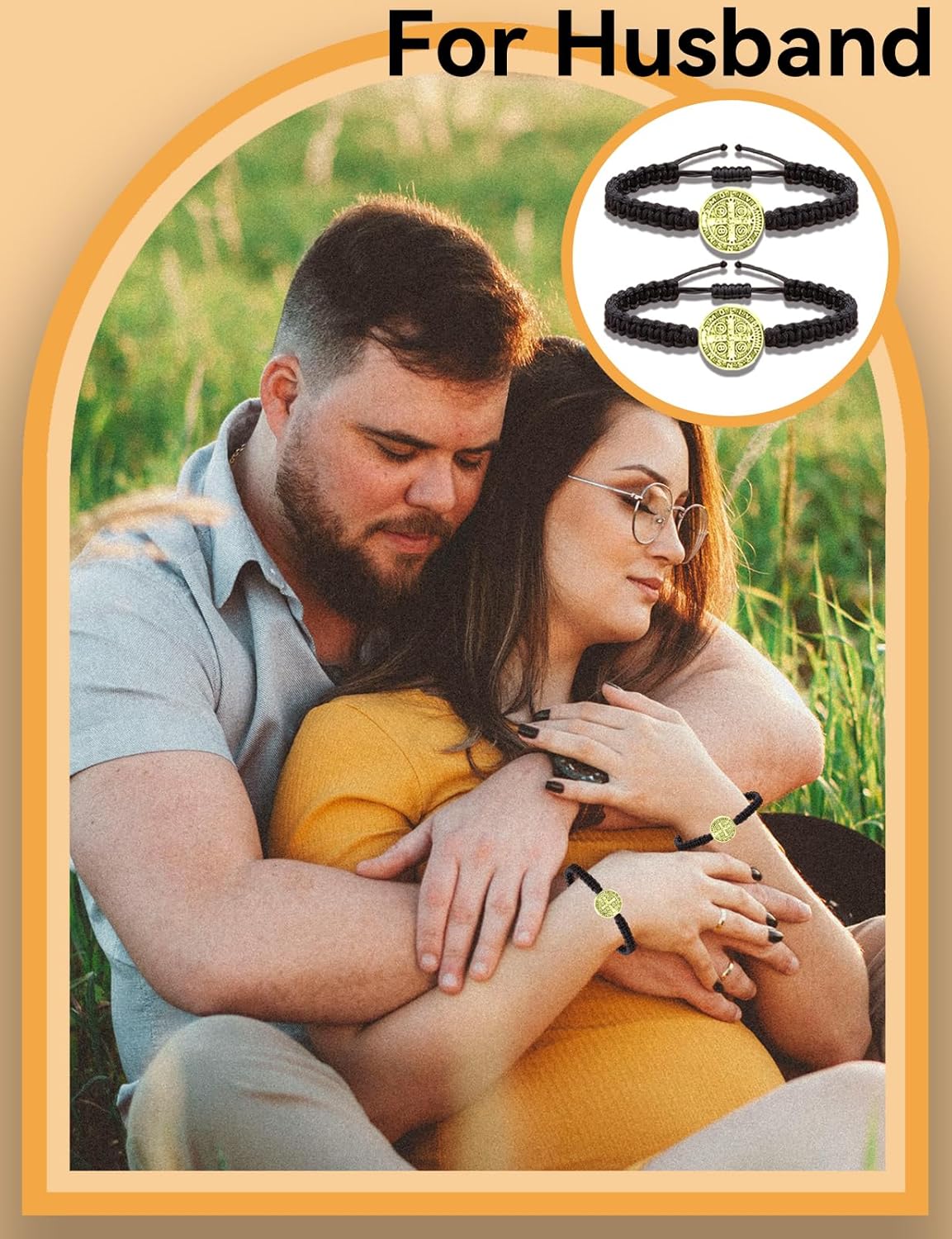 2 PCS Catholic Bracelet San Benito Bracelet Saint Benedict, Medal Adjustable String Bracelets Religious Gifts for Men Women Gifts - Image 6