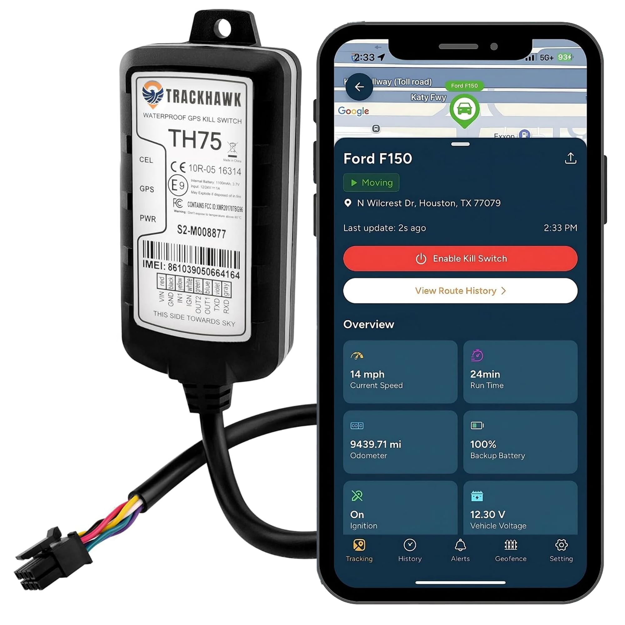 Trackhawk TH75 Waterproof GPS Tracker
