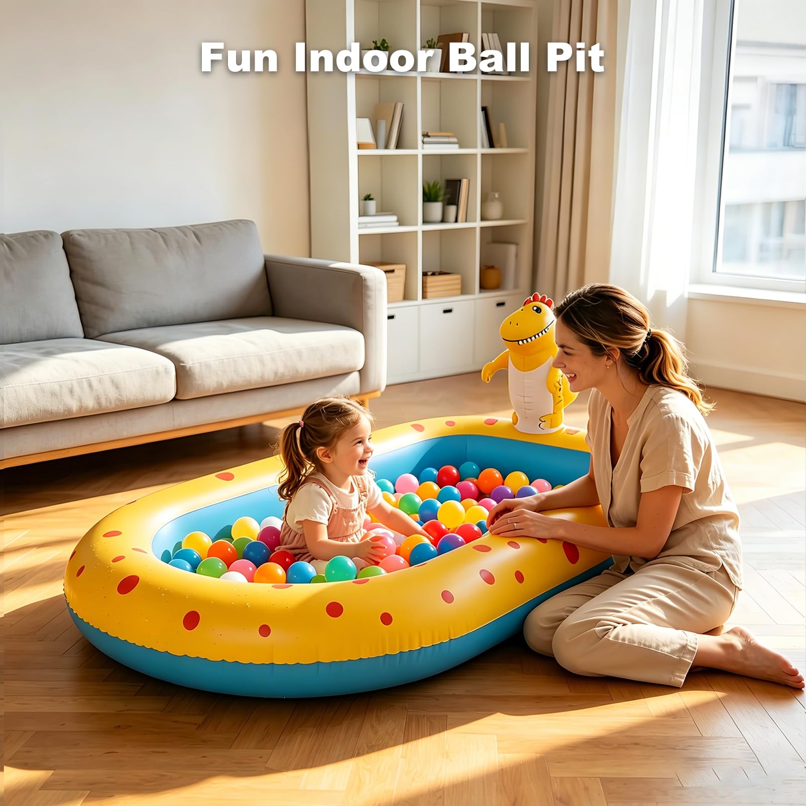 Dinosaurier-Spritzpad für Kleinkinder, 170,2 cm, 3-in-1, verdicktes PVC, aufblasbarer Kinderpool mit aufrechtem Sprinkler, Outdoor-Wasserspielzeug für Kinder, Baby, Sommer, Hinterhof