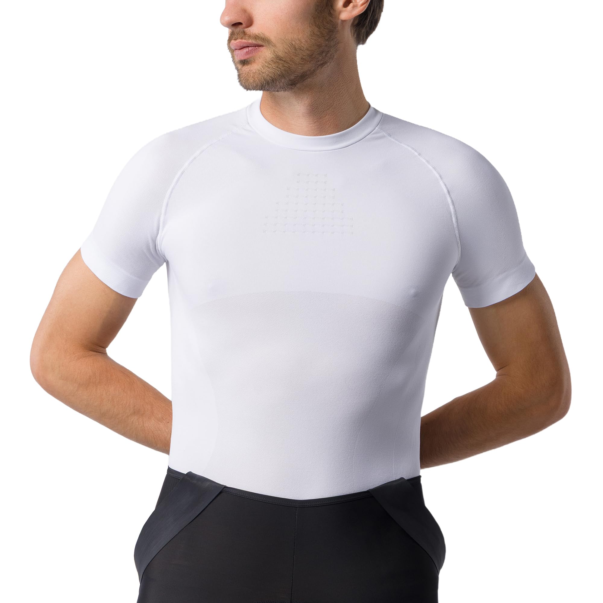 CASTELLI 4520575 CORE SEAMLESS BASE LAYER SS Men's Tights WHITE BLACK L/XL
