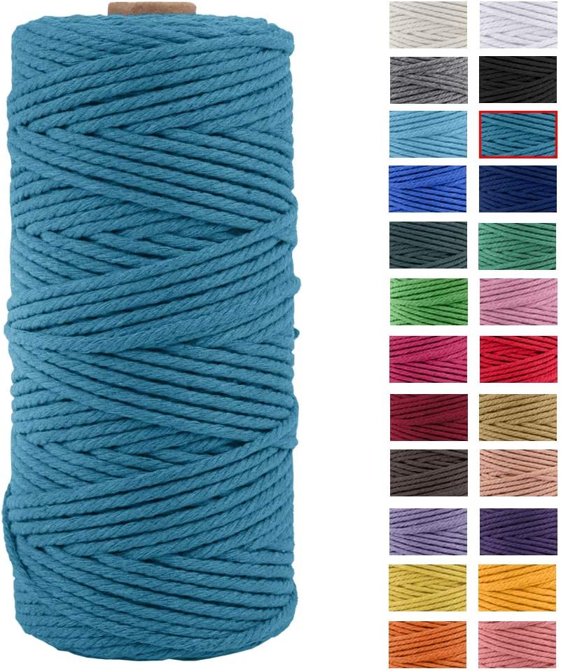 JeogYong Macrame Rope, Thick Natural Cotton Yarn, 4 Ply Macrame Rope for Wall Hangers Hangers, DIY, Home Decorations