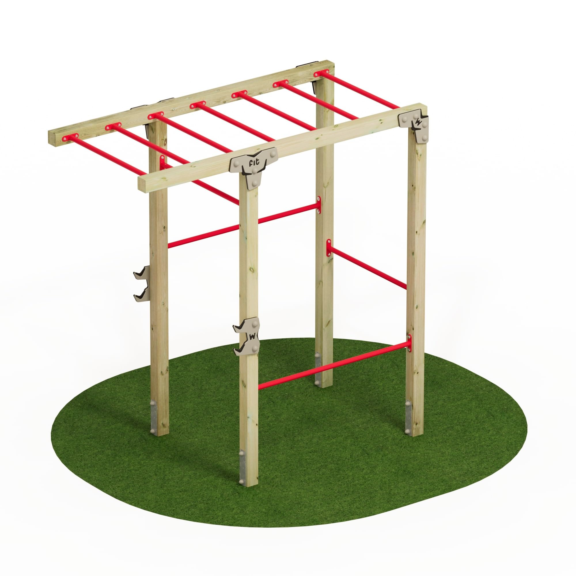 Wickey Fitnessgerät - Fit Base 425 - Outdoor Fitnessstudio, Gym für Zuhause, Klettern und Sport für Jugendliche und Erwachsene im Garten mit Klimmzugstange