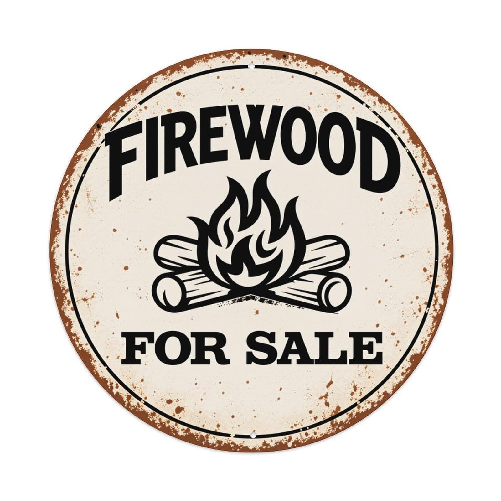 Firewood For Sale Sign Pattern Metal Tin Sign Vintage Garden Bedroom Cafe Bar Man Cave Home Wall Decor Metal Poster 8x8 inches
