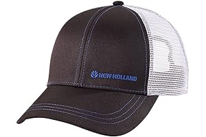 New Holland Cap | Black Cap with White Mesh Back