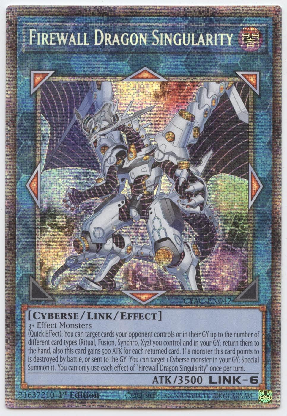 Firewall Dragon Singularity - CYAC-EN047 - Starlight Rare - 1st Edition