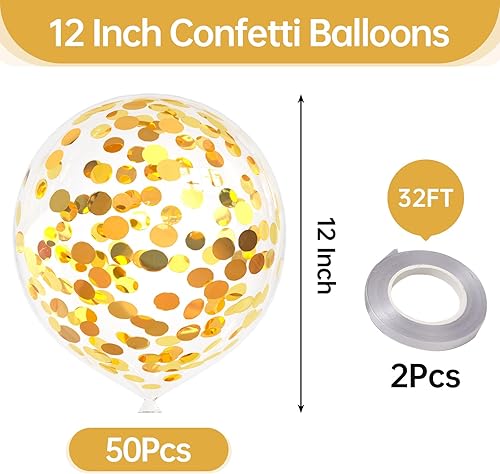Miniatura 2 de 50 globos de confeti de aluminio negro, globos de látex de 12 pulgadas con confeti negro en el interior para cumpleaños, fiesta familiar, boda,