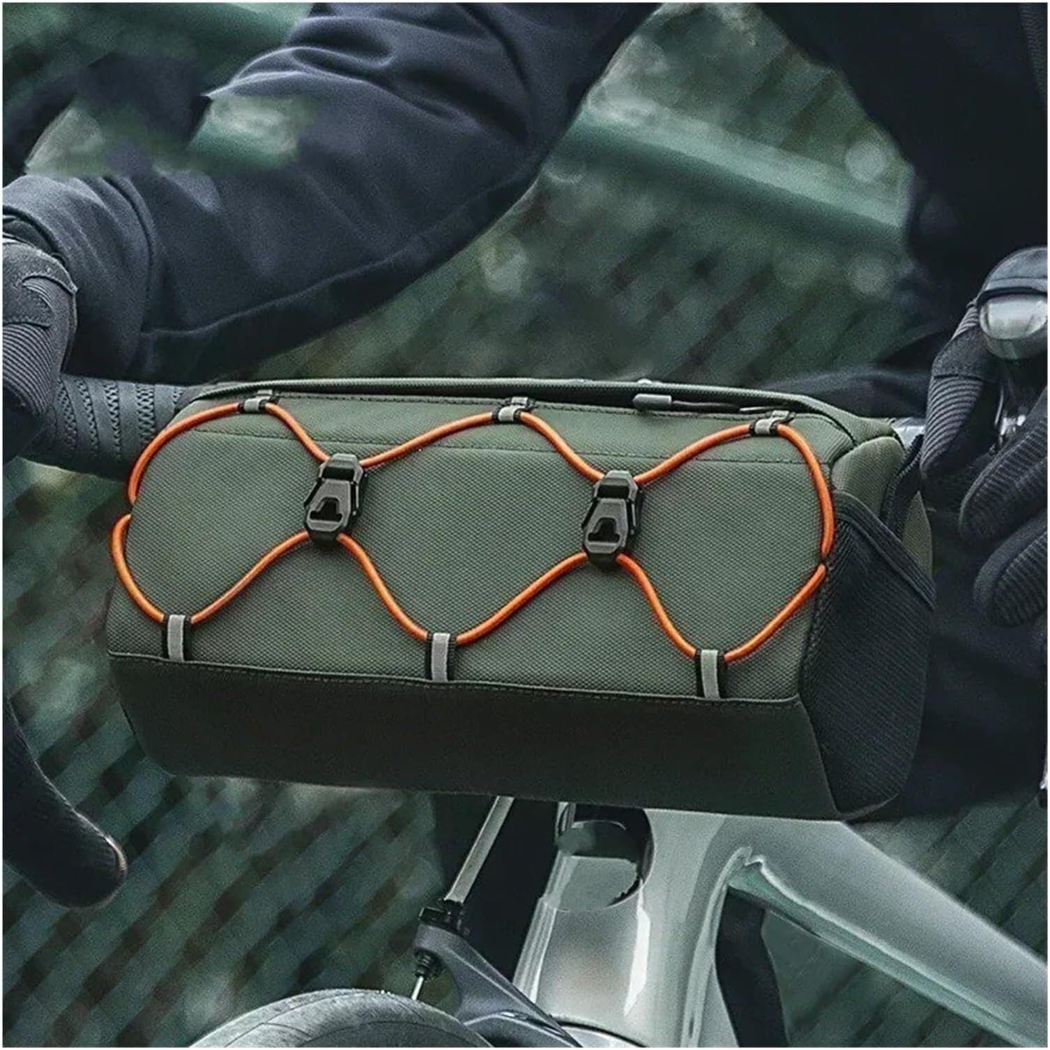 Per Moto Borse Da Sella Per Moto Borsa Manubrio Bicicletta 2, L Multifunzionale MTB Strada Tracolla Regolabile Design 3D Borsa Laterale(W012-2)