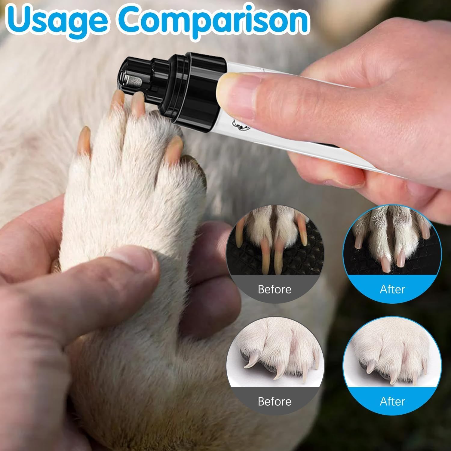 Silent Groom Pro Nail Grinder and Trimmer for Dogs