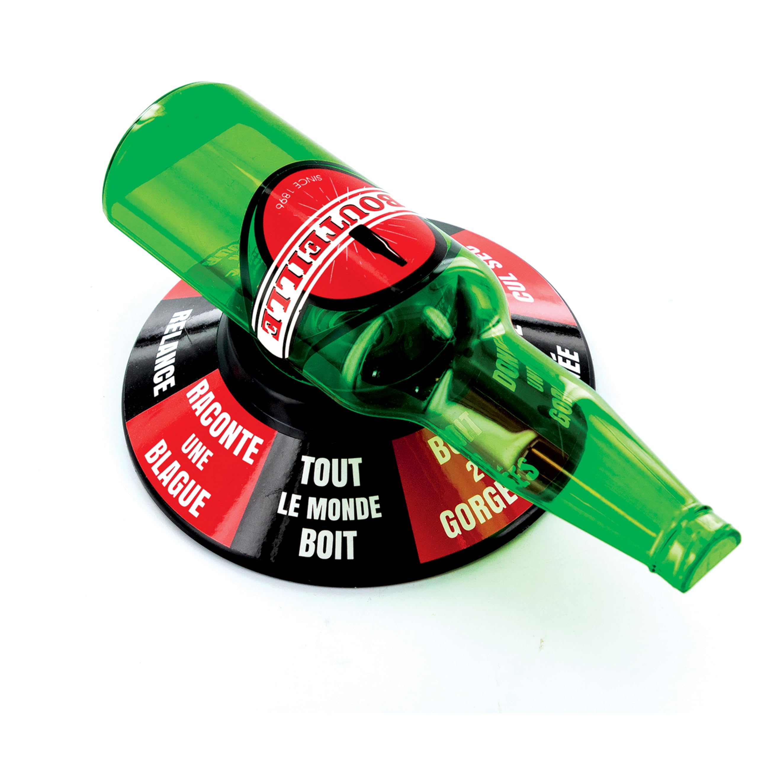 Mister Gadget Jeu de La Bouteille Vert Rouge Noir Amusement Divertissement