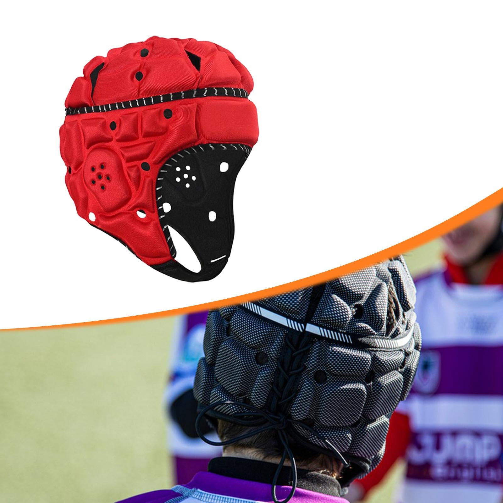 Rugby Casco Infantil con Protección Almohadilla Ligera Y Visibilidad Mejorada Elaborado en Poliéster Y Espuma Adecuado para Actividades Depor