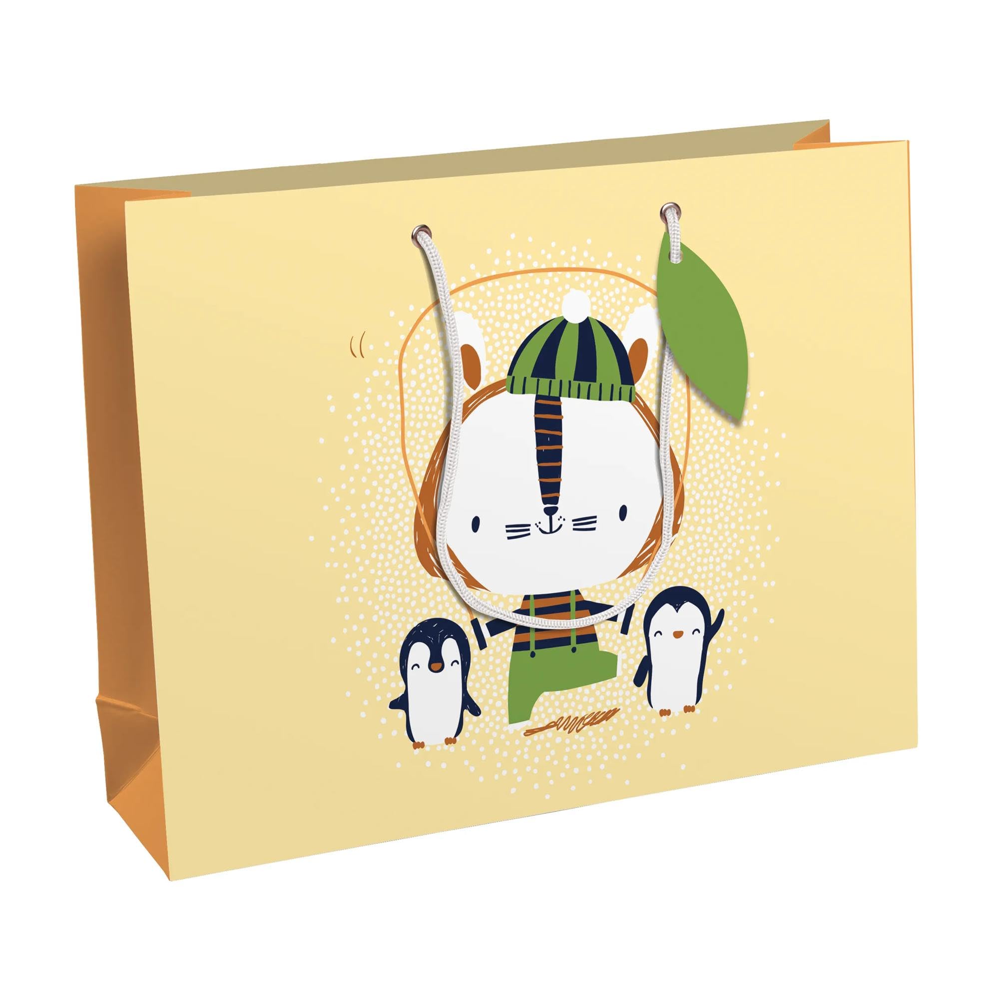 Clairefontaine 33853-6C - Set of 6 Excellia Gift Bags - Shopping - 37.3x11.8x27.5 cm - 210g - Motif: Animals, Children, Colours - Ideal for Games, Puzzles