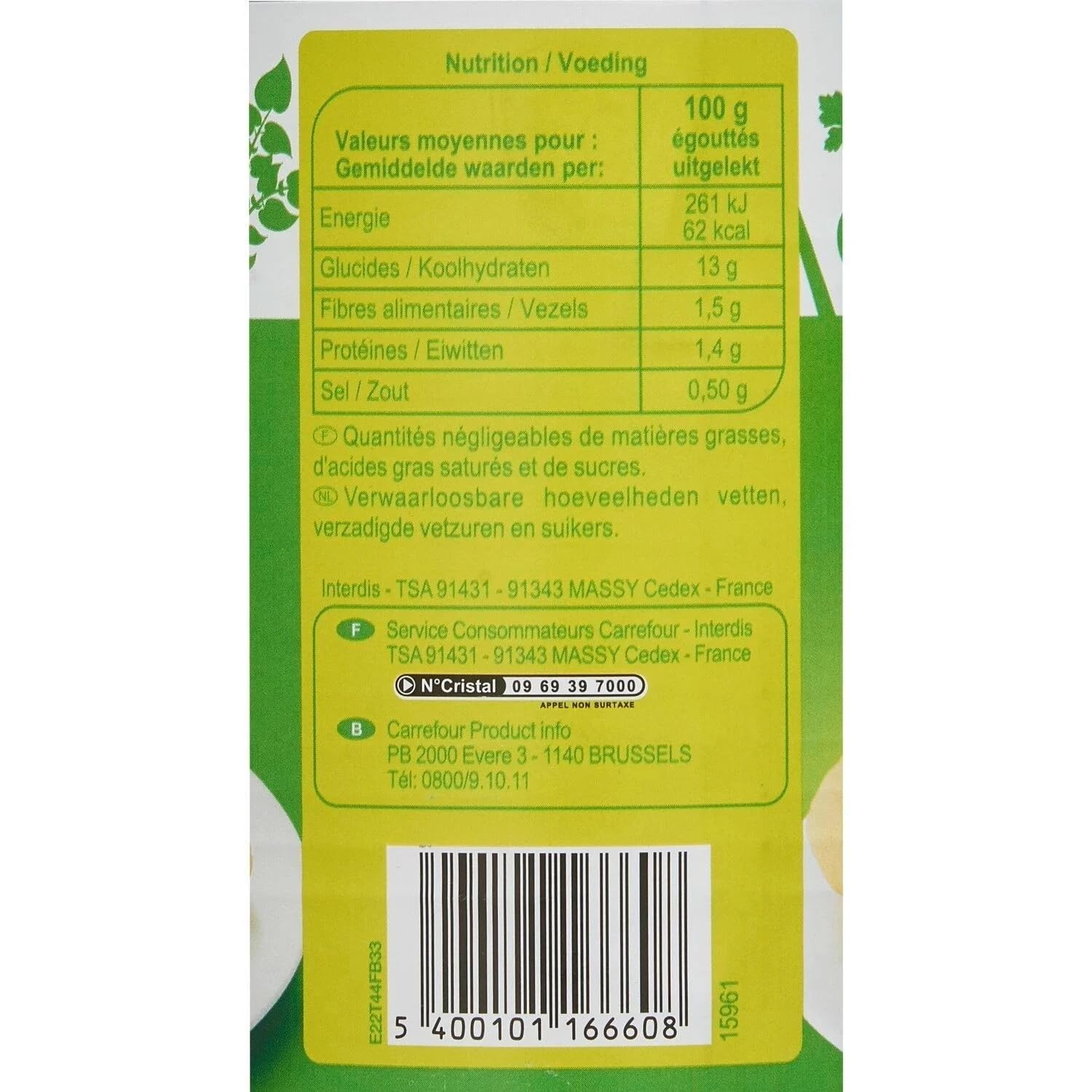CARREFOUR CLASSIC' - Petites Pommes de Terre en Conserve - la boite de 530g net égoutté - 800g - Le Lot De 4