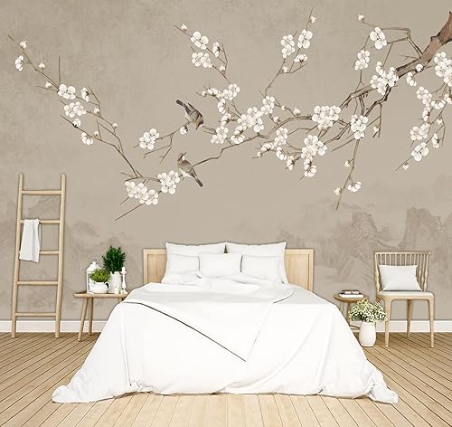 Decoración de pared de playa, papel tapiz de playa con palmeras tropicales, murales de océano, murales de playa para paredes, oficina, sala de