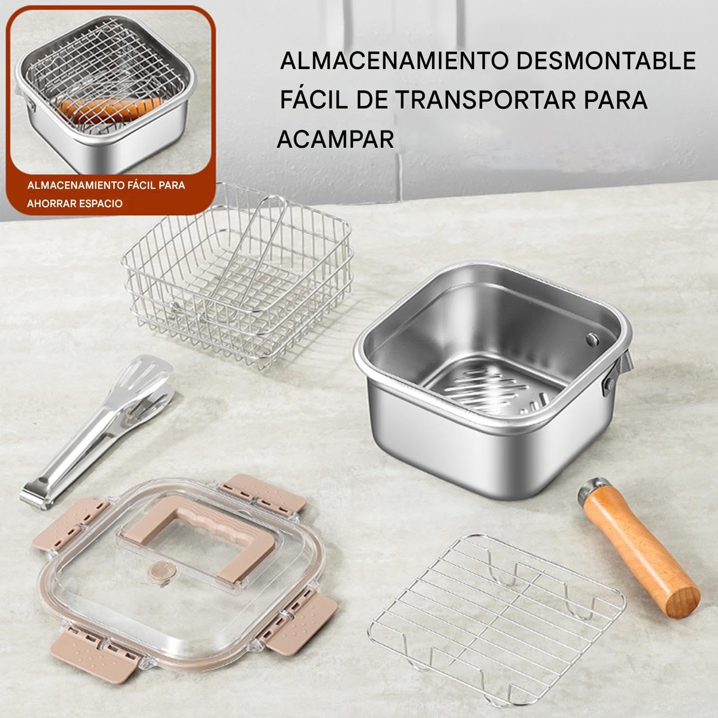 Friggitrice in acciaio con colino