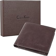 Men's Wallet PU Leather 3% off Wallet with Main Pocket Credit Card Clip Photo Window Pocket Change Bag Durable Wallet Slim Fit (Dark Deca)