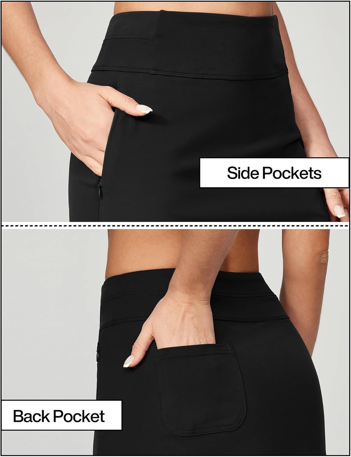 Heathyoga Knee Length Skorts for Woman Golf Skirts for Women Long Skorts Skirts for Women with Pockets Tennis Skirt Skort - Image 5