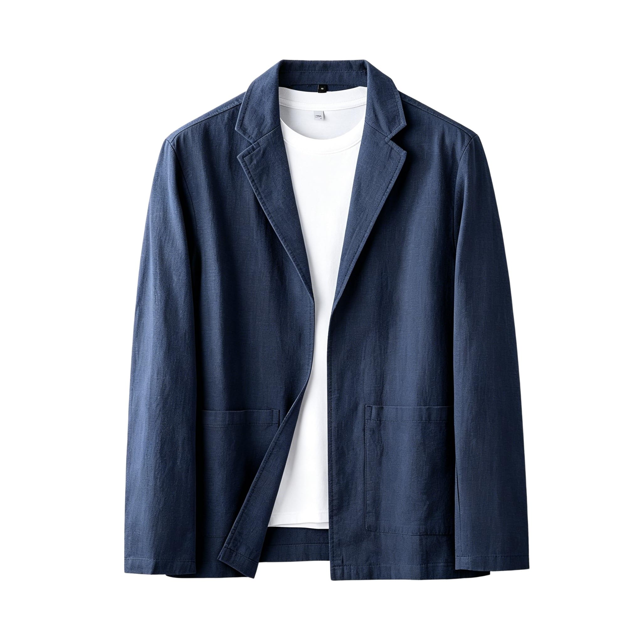 Generico Blazer da Uomo in Puro Lino, Giacca Estiva Leggera, Cappotto Sportivo in Ramia E Lino per Uomo, Giacca da Completo A Due Bottoni, Blazer Sottile per Lavoro, Casual, Abiti da Matrimonio E Va