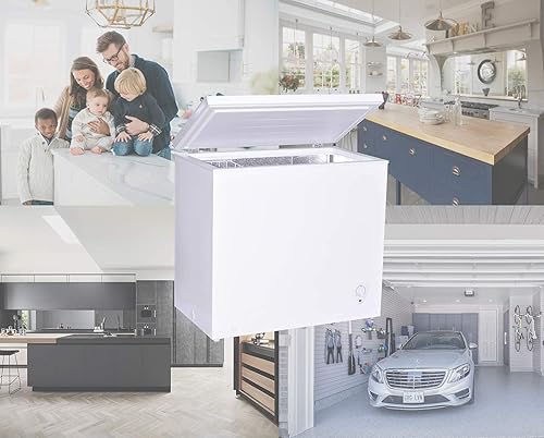 Miniatura 7 de Congelador de pecho de 7 pies cúbicos, puerta abierta superior independiente, congelador profundo con control de termostato ajustable y cestas