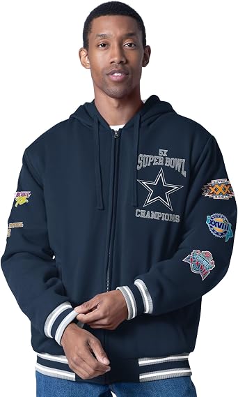 G-III Sports Mens NFL Power Forward Commemorative Full-Zip Hooded Jacket