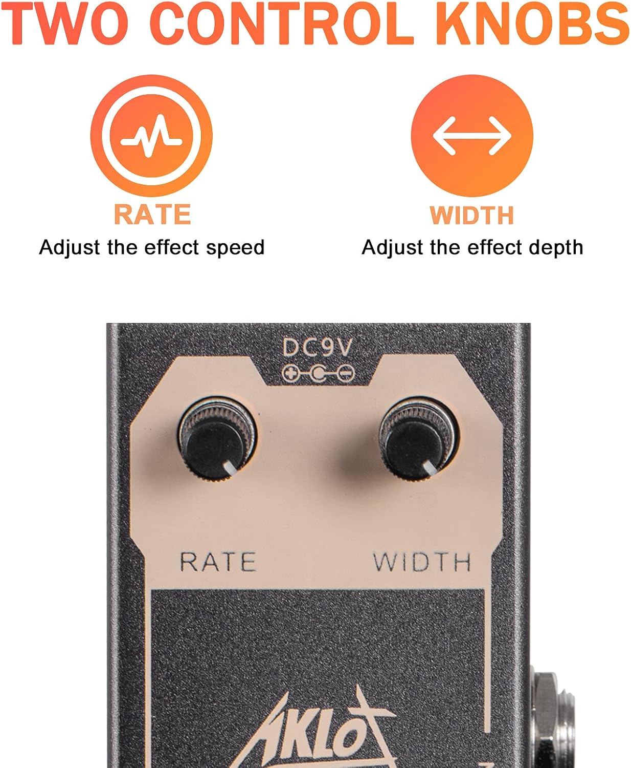 Classic Chorus Pedal, AKLOT Electric Guitar Effects Pedals Mini Single Type DC 9V True Bypass