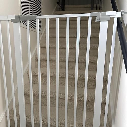 Miniatura 8 de Puerta para bebé de 41 pulgadas de alto, con cierre automático, ajustable de 29.92 a 43.71 pulgadas de ancho, montada a presión, puerta para