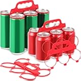 12 Pcs 6 Pack Plastic Beer Can Carrier Rings Portable Reusable Can Carrier with Handle Drink Holder Universal Fit Beer Holder for Liquor Stores, Convenience Stores, Fits 12 oz Beer Soda Cans