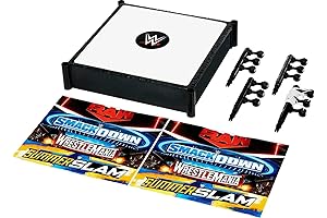14-Inch WWE Superstar Ring Playset with Spring-Loaded Mat, Pro-Tension Ropes & Event Stickers