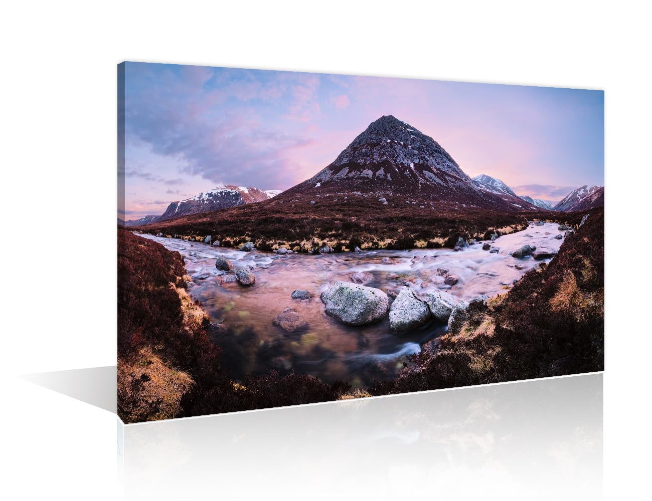 Cairngorms National Park Room Decor Scotland Canvas Wall Art 1 Panel The Devils Point from the River Dee Poster Printed on Canvas Artwork Home Decor Framed and Stretched Ready to Hang (12''Wx 18''H) โ image 1