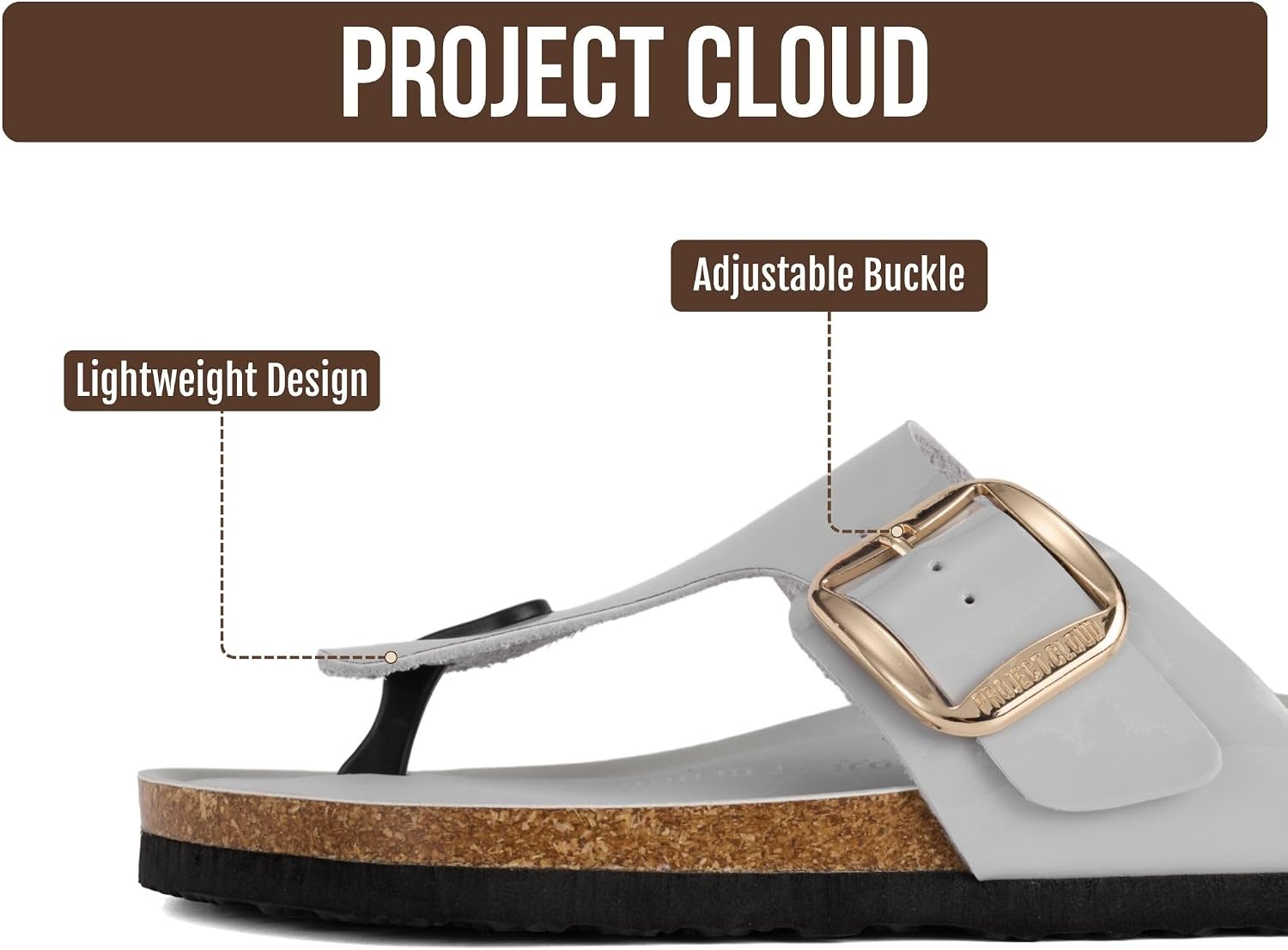  100% Genuine Leather Thong Sandals & Flip Flops for Women | Memory Foam Insole Womens Sandals - Non-Slip Lightweight Comfortable Beach Footwear and Casual Everyday Summer Sandals Women thumbnail