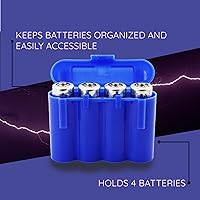 Vista 7 de 2 azul AA AAA batería batería de almacenamiento de plástico caja titular de la caja de los E.e.u.u