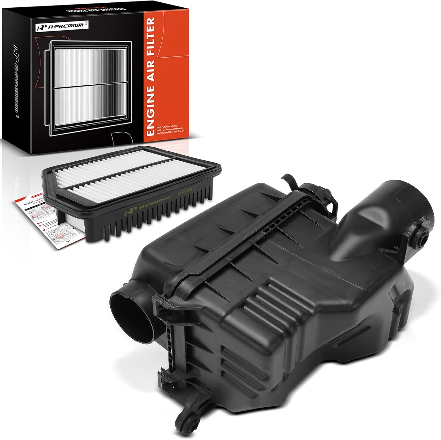 A-Premium Engine Air Filter Cleaner Box Housing + Air Filter Compatible with Hyundai Elantra 2011-2016, 1.8L 2.0L, Replace# ACL50485, 28113-4V100