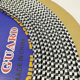 Kaber Misr 2020 Car Door Edge Guards U Shape Universal Chrome Plated Car Door Edge Trim Strips for Car Interior Trim Decoration - Fits Most Cars - 2M - Carbon (Black*White)